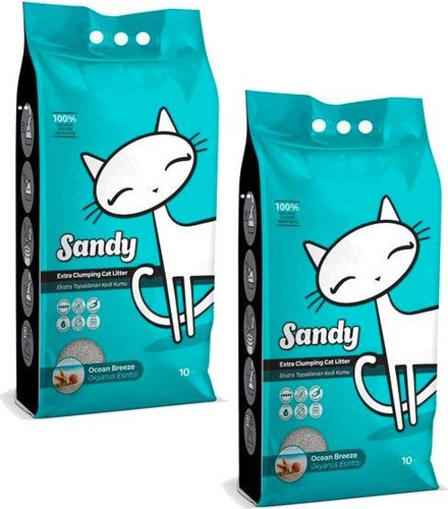 Cat Litter Doğal Sodyum Bentonit Okyanus Esintisi Kedi Kumu 10 Kg X2 Adet