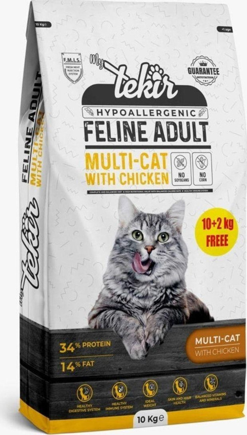 Hypo Allergenic Adult Tavuklu Kedi Maması 12 Kg
