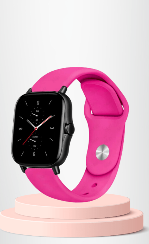 Apple Watch ultra Silikon Kordon 42-44-45-49 Mm/L Uyumlu PEMBE