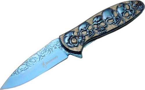Browning YSTL2955BL Kurukafa Blue Çakı 19,5 cm Manuel, Kemerlikli