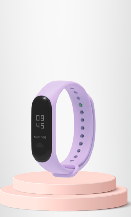 Mi Band 5-6 Uyumlu Silikon Kordon M5-M6 Uyumlu LİLA