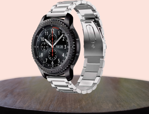 Paslanmaz Çelik 20mm Basmalı Kilit Metalik Saat Kordonu Kayışı GÜMÜŞ