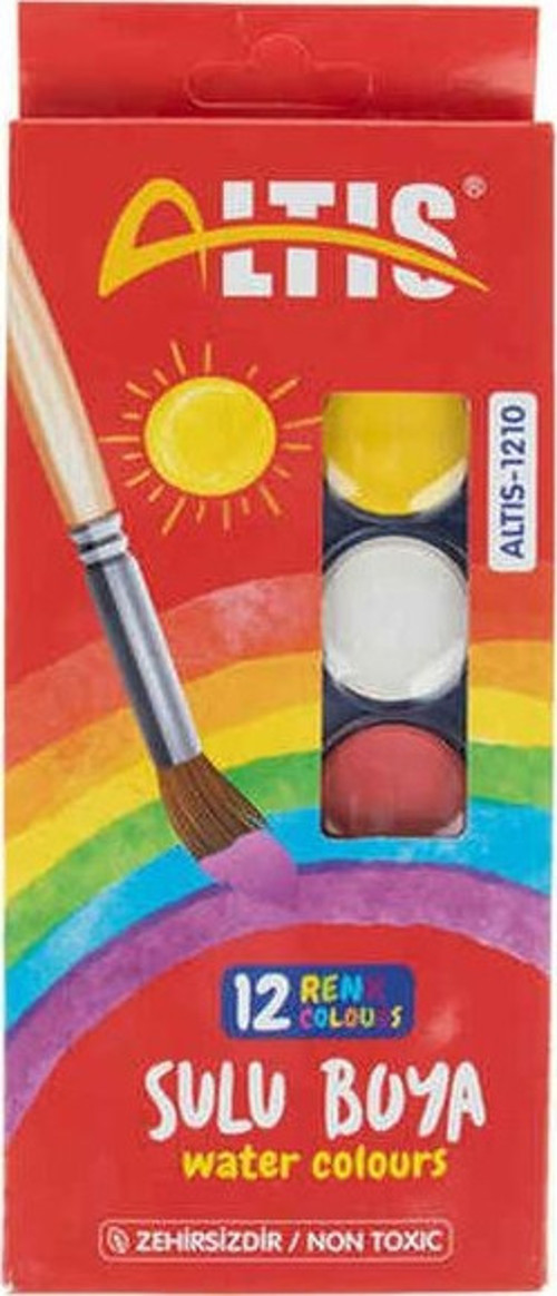 Altıs 12 Renk Sulu Boya Büyük Boy 1210
