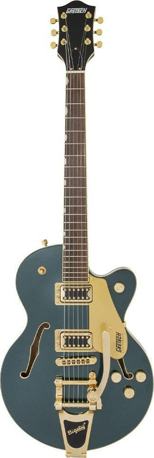 G5655TG Electromatic Center Block Jr. Single-Cut Bigsby Altın Aksam Laurel Klavye Cadillac Green Elektro Gitar