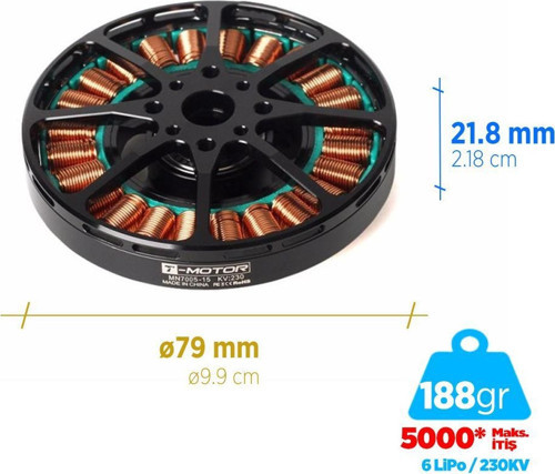 MN7005 230KV Antigravity Outrunner Brushless Fırçasız Multikopter Multi-rotor Quadcopter Hexacopter Drone Motoru