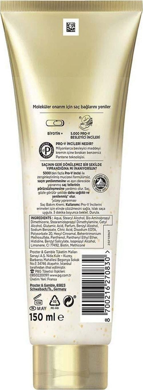 PRO-V MIRACLES Molecular Bond Repair Yoğun Uygulama Kürü Pro-V Besleyici İnci ile 150ML