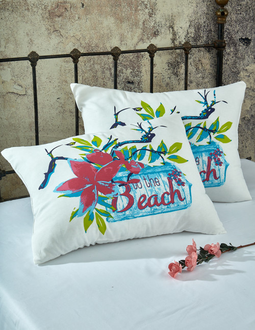 Baskılı Pamuklu Silikon Dolgulu Yastık 50x70 CM /1 Adet