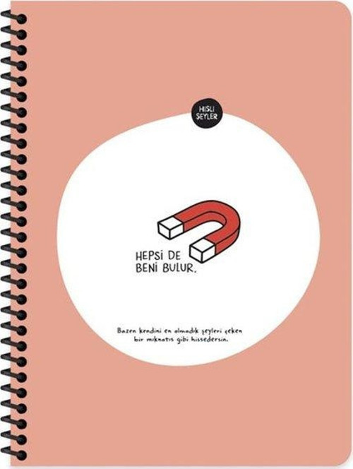 165x225 80 Yaprak Çizgili Stickerlı Defter - Hepsi De Beni Bulur