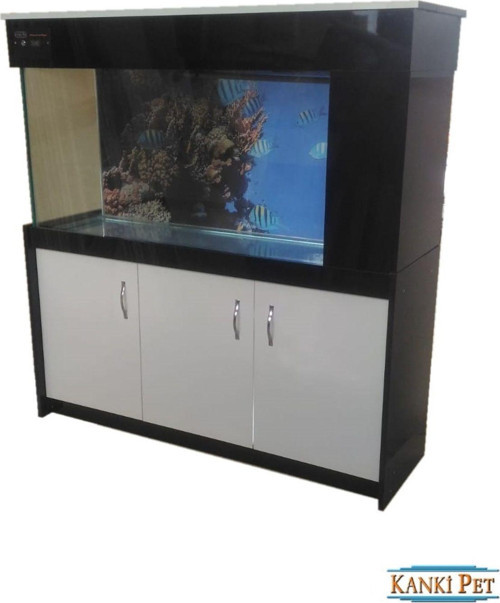 135 Cm Yandan sumplı Mobilyalı Akvaryum kumandalı Led Aydınlatmalı