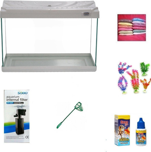 3518 Akvaryum Hazır Set Beyaz 35 CM