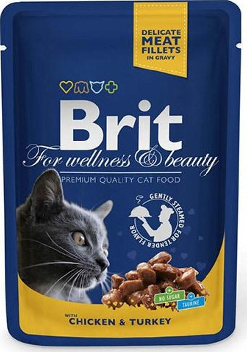 Premium Chicken Turkey Tavuk ve Hindi Kedi Yaş Maması 100 Gr