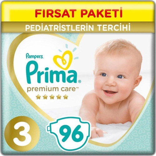 Premium Care Bebek Bezi 3 Beden Midi 6-10 Kg 96lı