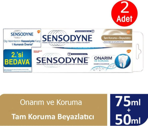 Onarım&koruma Diş Macunu 75 Ml(2 Adet) + Tam Koruma&beyazlatıcı Diş Macunu 50 Ml(2 Adet)