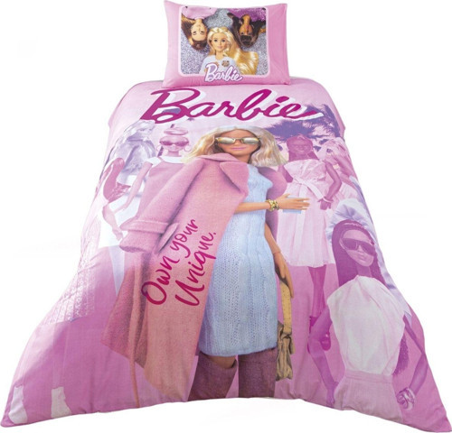 Lisanslı Barbie Pink Power Tek Kişilik Nevresim Takımı - Barbie Quilt Cover Set