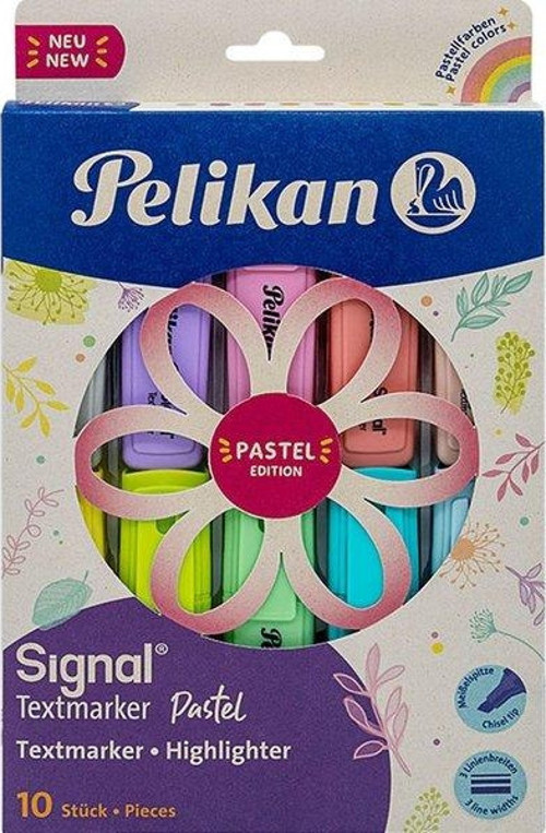 10lu Pastel Fosforlu İşaretleme Kalemi