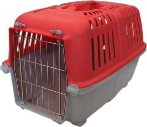 Metal Kapılı Kedi Köpek Taşıma Çantası 30*32*46 cm Kırmızı