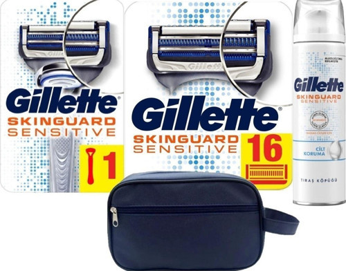 Skinguard Makine + Skinguard 16 Adet Tıraş Bıçağı + Skinguard Köpüğü 250 Ml + Çanta
