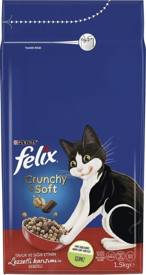 Kuru Kedi Maması Sığır Etli Tavuklu 1.5 Kg