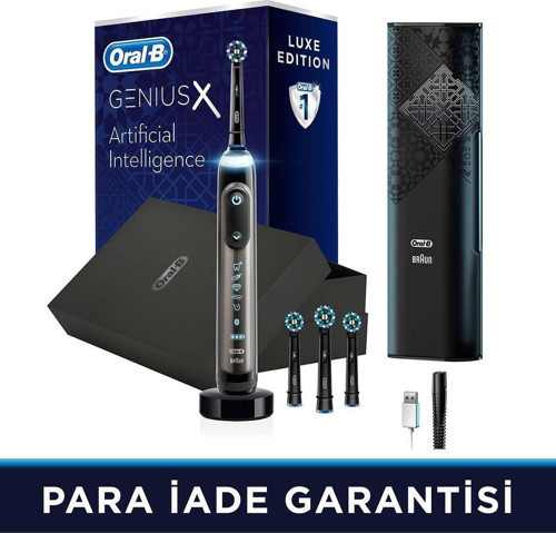 Genius X AI Luxury Antrasit Şarj Edilebilir Diş Fırçası (Seyahat Kabı Hediyeli)