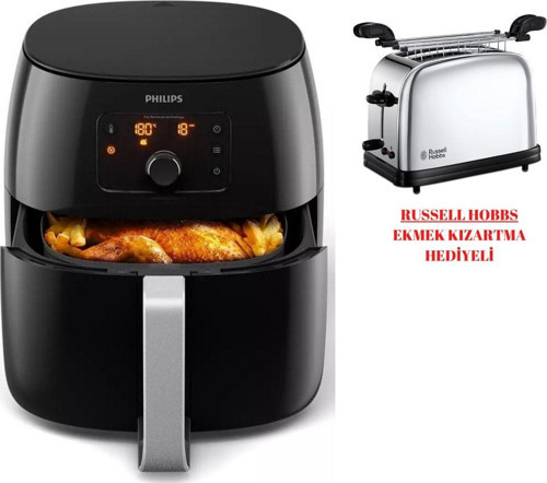 Airfryer Xxl Sıcak Hava Fritöz Premium - Russell Ekmek Kızartma Makinesi Inox Yeni Seri