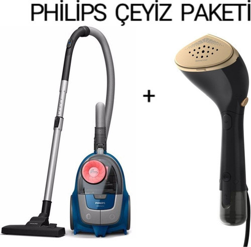 Torbasiz Elektrikli Süpürge + Buharlı Düzleştirici Ütü Çeyiz Paketi 2023