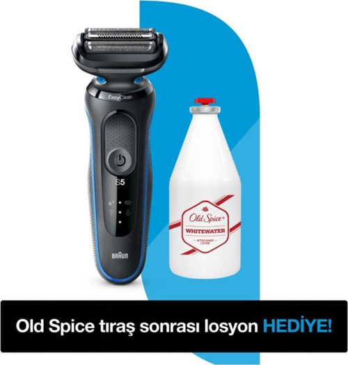 Seri 5 B1000s Kablosuz Tıraş Makinesi Easyclick Islak&kuru + Old Spice Tıraş Sonrası Losyon