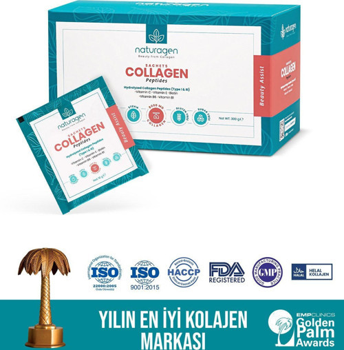 Collagen Beauty 30'lu Saşe Şeftali Aromalı Tip 1 & Tip 3 - 8.000 Mg Hidrolize Toz Kolajen