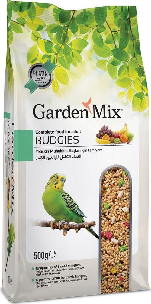 Gardenmix Platin Seri Vitaminli Meyveli Muhabbet Kuşu Yemi 500 gr ( 10 Adet )
