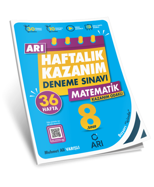 Arı Yayıncılık 8 Sınıf Matematik Arı Haftalık Kazanım Deneme