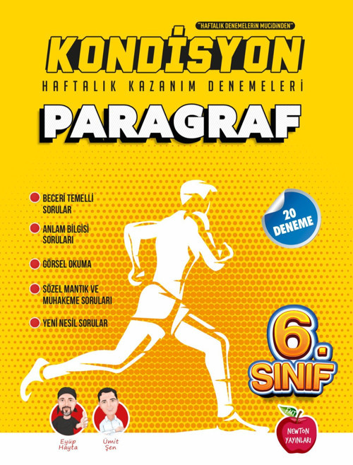 Newton Yayınları 6 Sınıf Paragraf Kondisyon Haftalık Kazanım Deneme