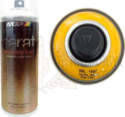 Carat Akrilik Sprey Boya KOYU SARI PARLAK 400 ml - RAL1007