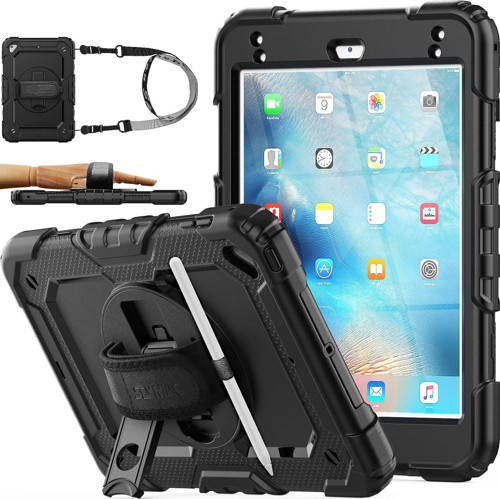 Apple iPad Mini 5 Nesil Zırhlı Armour Defender Askılı Kılıf A2133 A2124 A2126 A2125