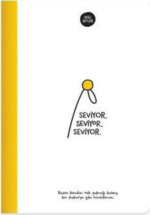14x20 64 Yaprak Çizgili Sert Kapak Ciltli Defter - Seviyor