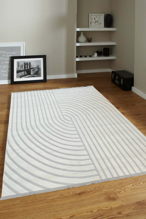 4m2 - 6m2 Modern Kalın Sık Dokuma Salon ve Oturma Odası Halısı AntiAlerjik Gri