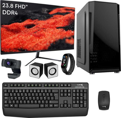 Tx5408 i3 9100 16GB DDR4 512GB M.2 NVMe SSD 23.8 inç FHD Monitör Masaüstü Ofis Bilgisayarı