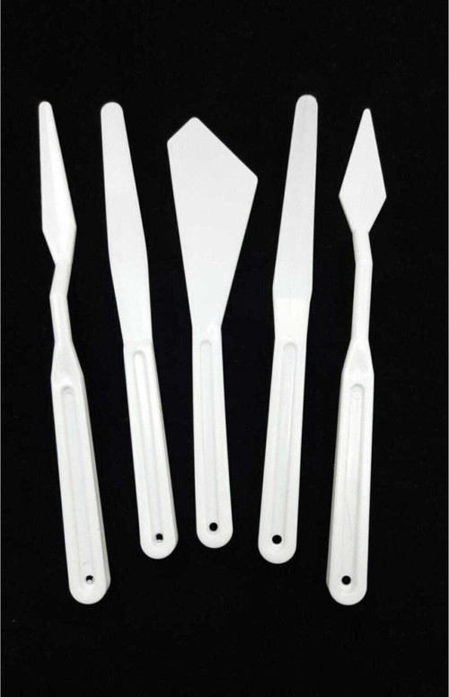 Resim Ve Heykel Çalışmaları Için 5Li Plastik Spatüll'A Seti Spatula