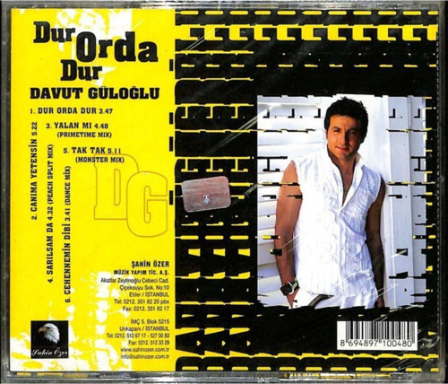Davut Güloğlu - Dur Orda Dur (Sıfır Ürün) Cd Müzik Cd2378