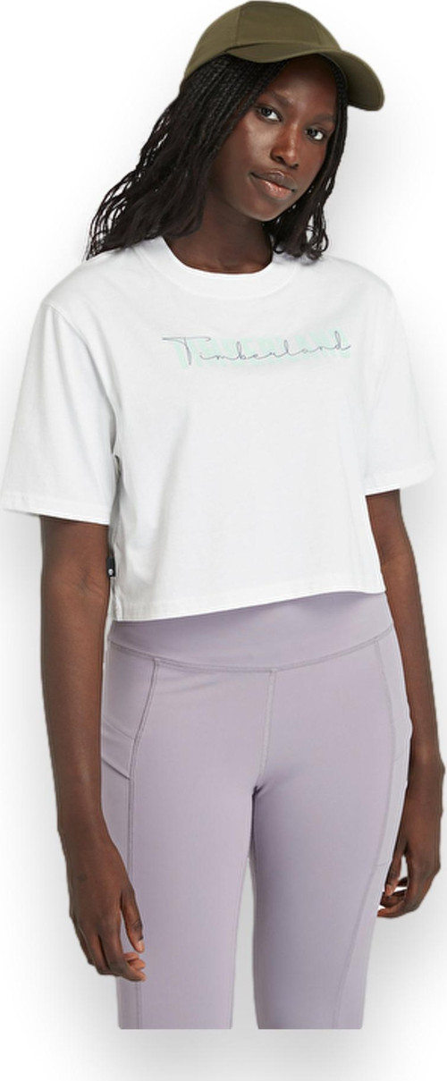 Tb0A5Vs3 Cropped Sleeve Tee T Beyaz Kadın T-Shirt S