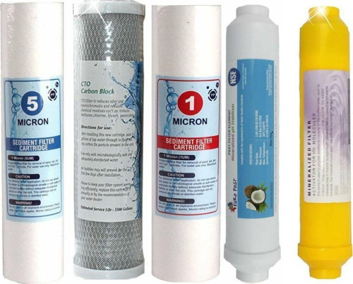 Reverse Osmosis Tüm Açık Su Arıtma Cihazı Yıllık Bakım Seti Mineralli Set