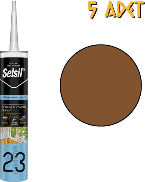 Yağmura Dayanıklı Silikonize Mastik ALTIN MEŞE 485 gr. - 5 Adet