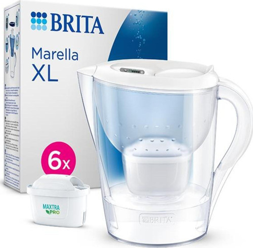Marella XL 6x Maxtra Pro All-In-1 Filtreli Su Arıtma Sürahisi - Beyaz 3,5 lt