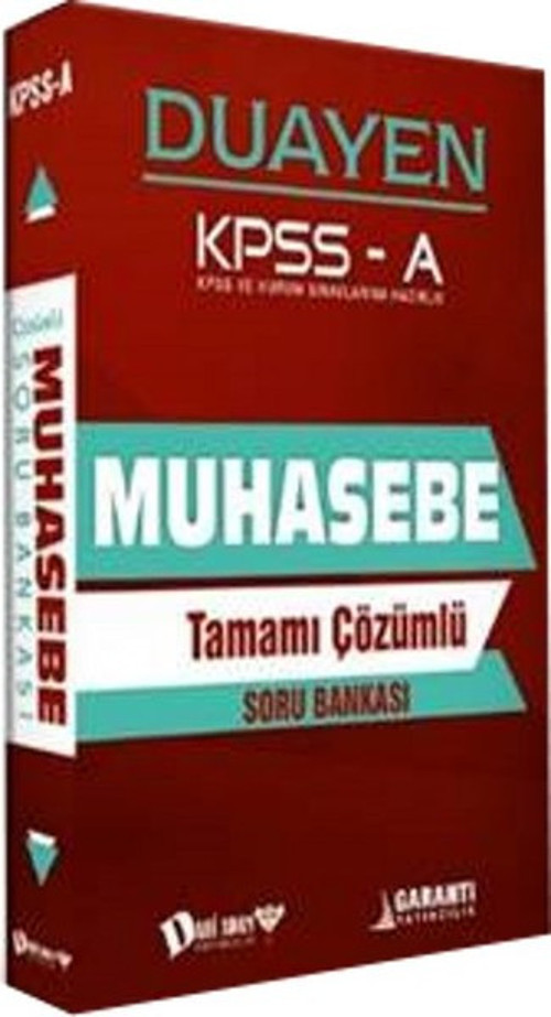 Dahi Adam KPSS A Grubu Muhasebe Duayen Soru Bankası