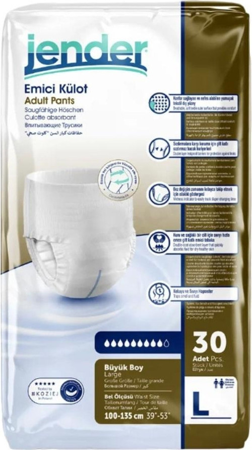 Emici Külot Large (L) Hasta Bezi | 30 Adet - 1 Paket