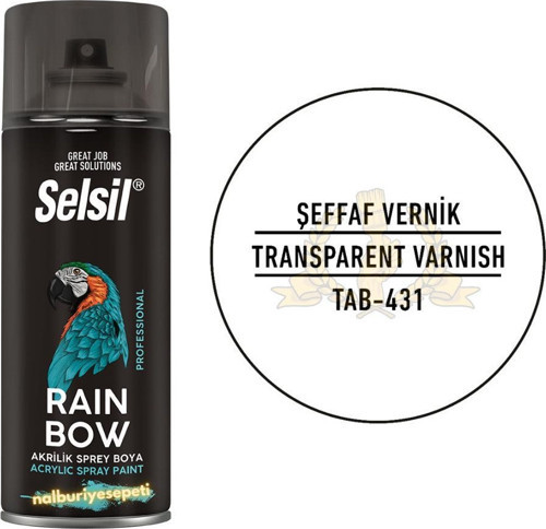 Rainbow Akrilik Sprey ŞEFFAF PARLAK VERNİK 400 ml.