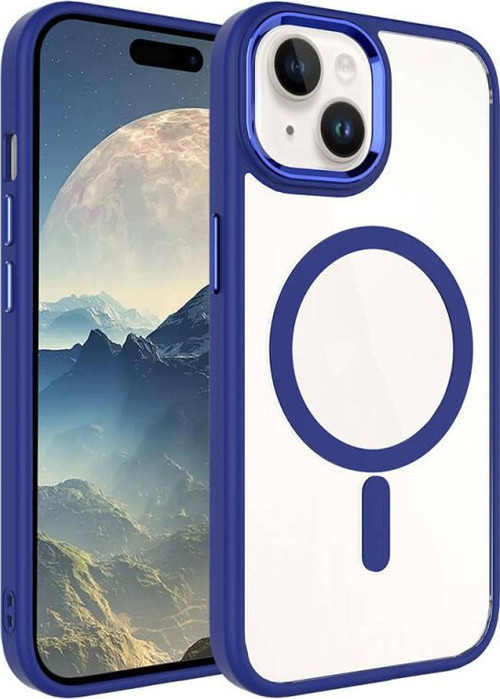 Apple iPhone 15 Kılıf Wireless Şarj Özellikli Zore Krom Magsafe Silikon Kapak