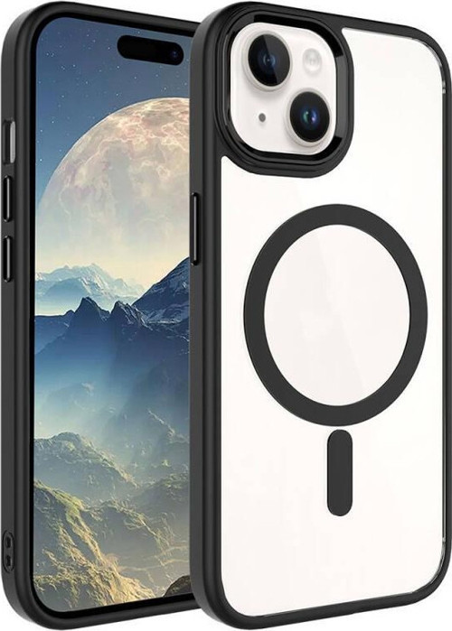 Apple iPhone 15 Kılıf Wireless Şarj Özellikli Zore Krom Magsafe Silikon Kapak