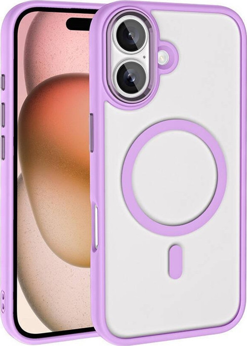 Apple iPhone 16 Kılıf Wireless Şarj Özellikli Zore Krom Magsafe Silikon Kapak