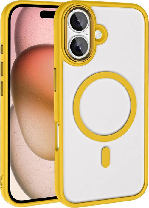 Apple iPhone 16 Kılıf Wireless Şarj Özellikli Zore Krom Magsafe Silikon Kapak