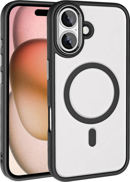 Apple iPhone 16 Kılıf Wireless Şarj Özellikli Zore Krom Magsafe Silikon Kapak