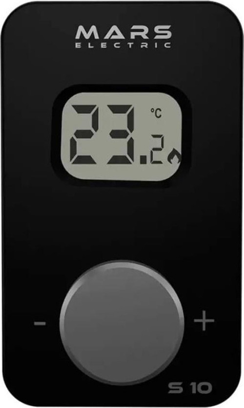 S10 Kablosuz Dijital Oda Termostatı Yüksek Hassasiyetli Siyah